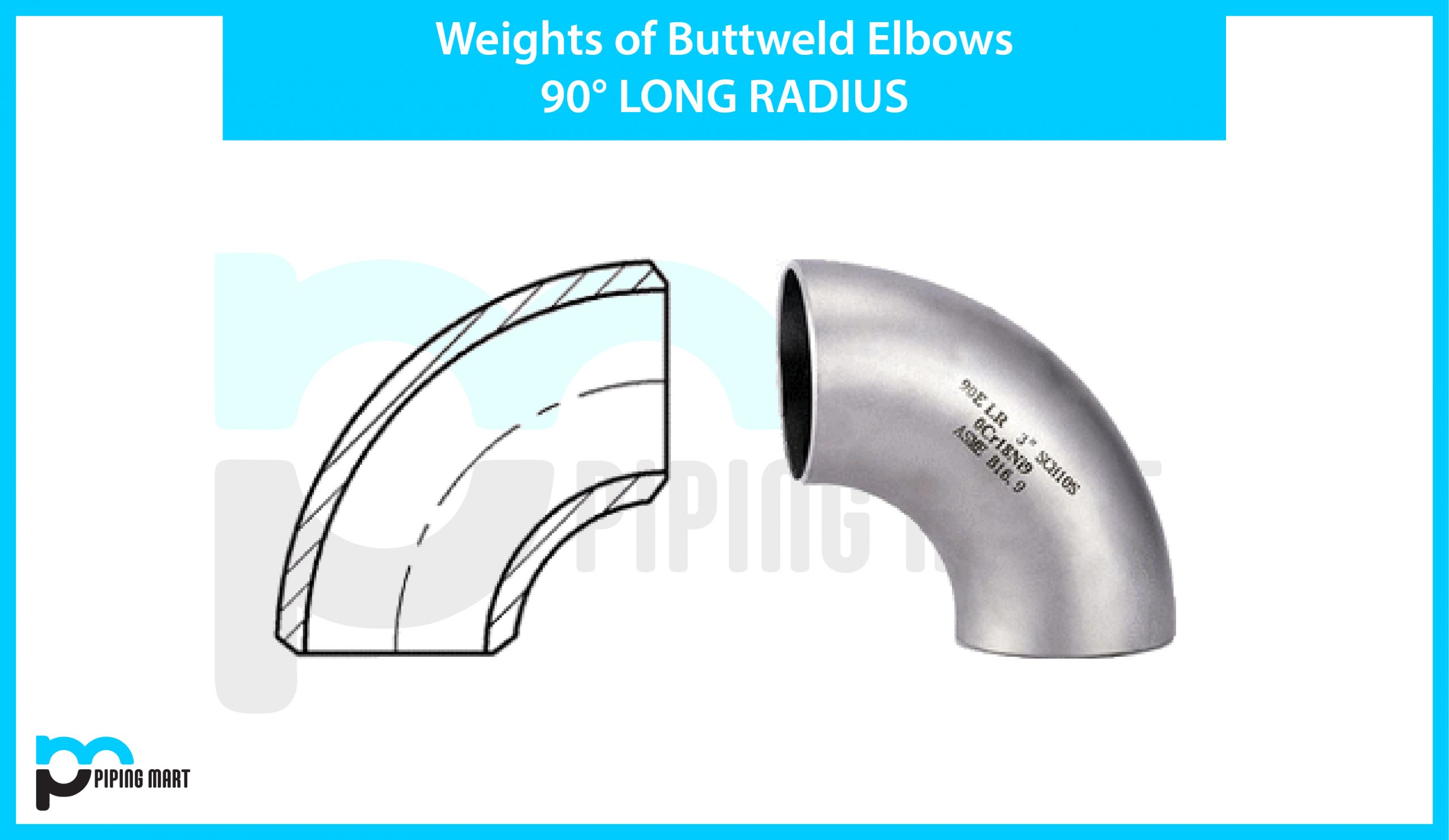 buttweld elbow weight