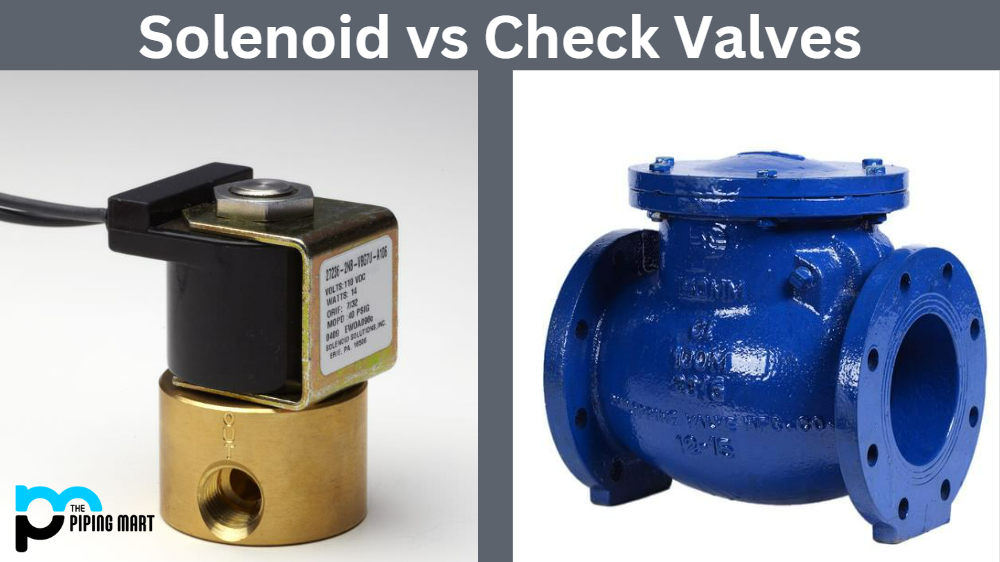 Solenoid vs Check Valve