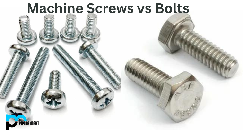 Machine Screws Vs Bolts