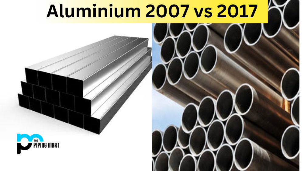 Aluminium 2007 vs 2017