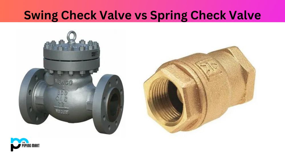 Swing Check Valve vs Spring Check Valve