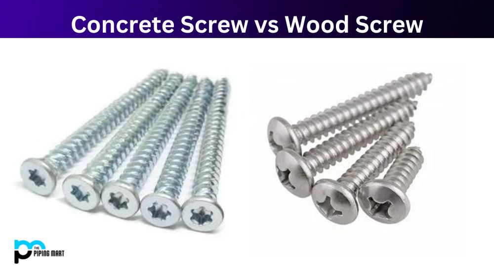 Concrete Screw vs Wood Screw